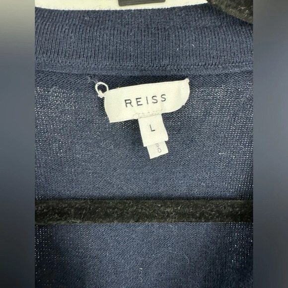 Reiss western stitch style button front sweater - Picture 4 of 5